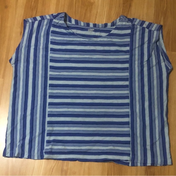 Lands' End Tops - Lands' End Blue Striped Blouse